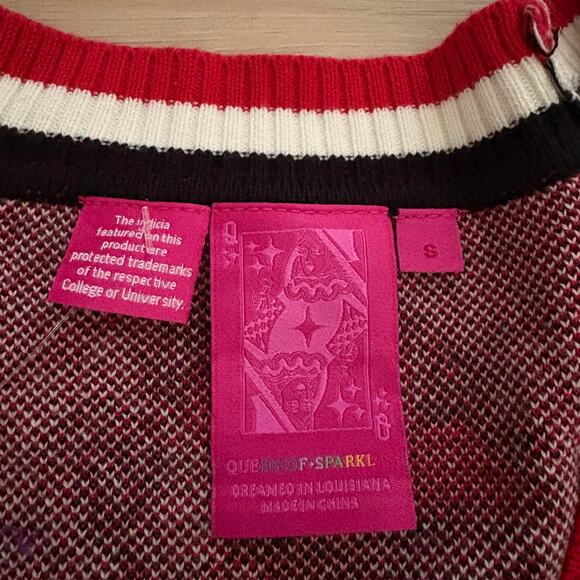 Queen of Sparkles Georgia Bulldogs Mascot Rhinestone Knit Cardigan S - Picture 2 of 11